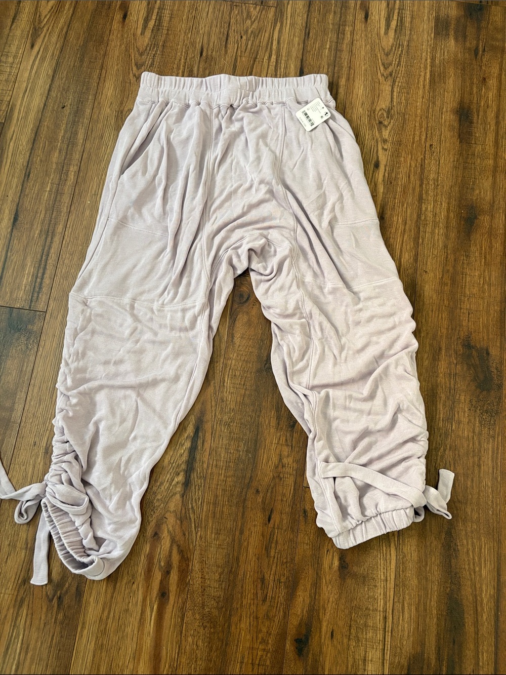 FP Movement by Free People Dusty Lavender Ruched Tie Joggers